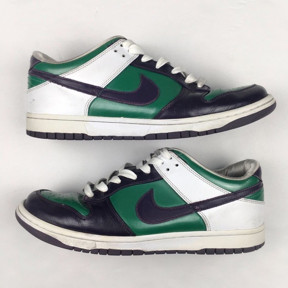 Y2K Nike Dunk Low Premium iD Joker Purple Green Men’s 11.5 Vintage Nikes Dunks - Picture 2 of 16